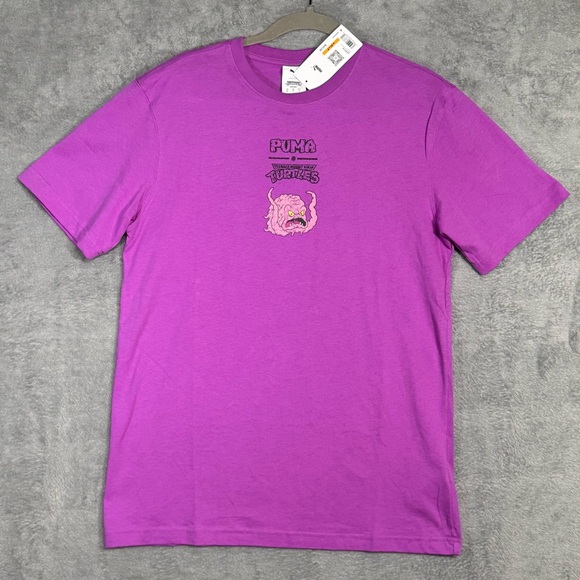 Puma x Teenage Mutant Ninja Turtles Brain T-Shirt Purple Mens S ref 630099-89 - Picture 1 of 12